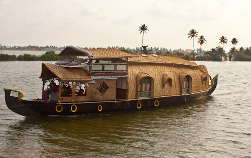 House boat on Backwaters of Kerala (India)