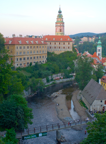 Castle Český Krumlov, river Vltava