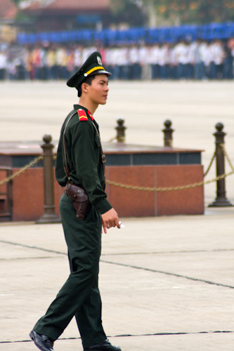 Guard - Ho Chi Minh Mausoleum in Hanoi, Vietnam